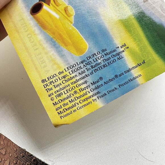 Vintage 1980s McDonalds Happy Meal LEGO Basic: Sea Skimmer (1649) With Guide - Picture 10 of 10